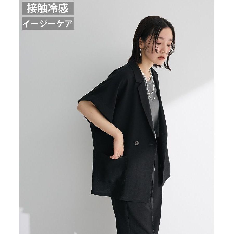 Green Parks（グリーンパークス） 麻調合繊フレンチスリーブジャケット