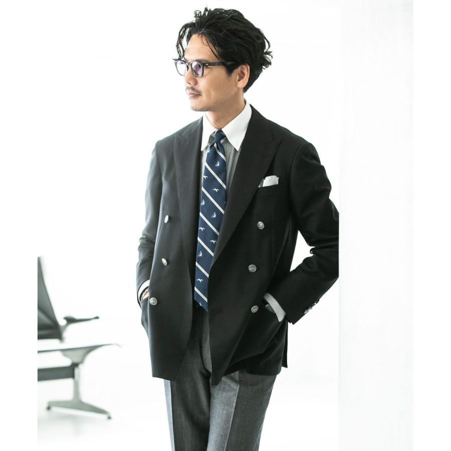 ◆JAPAN TRAD.◆ ウール　ダブル６釦ブレザー　Made by RING J セレモニーの画像