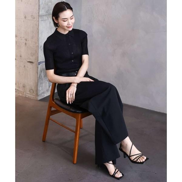 MICHEL KLEIN（ミッシェルクラン） [小さいサイズ]シアーリブ襟付き