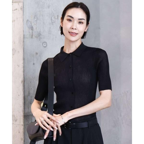 MICHEL KLEIN（ミッシェルクラン） [小さいサイズ]シアーリブ襟付き