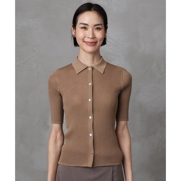 MICHEL KLEIN（ミッシェルクラン） [小さいサイズ]シアーリブ襟付き