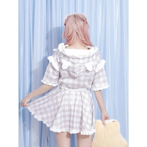 ヨークフリルチェックジャージちびパーカー : マルイ(丸井)Yahoo!店