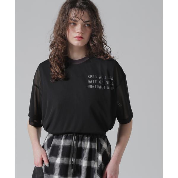 《WOMAN／直営店限定》SHEER LAYERED PRINT T-SHIRT／シアーレイヤード