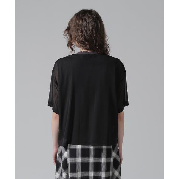 《WOMAN／直営店限定》SHEER LAYERED PRINT T-SHIRT／シアーレイヤード