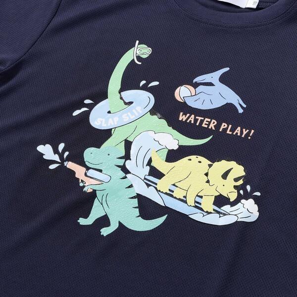 【断捨離中】myk　ファミリア 半袖 Tシャツ 新品 未使用 靴下 恐竜 SLAP SLIP（スラップスリップ） 【水にぬれると色が変わる！？】恐竜