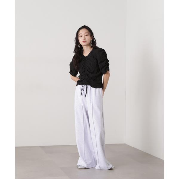 N.Natural Beauty Basic エンブロイダリーワッシャーブラウス