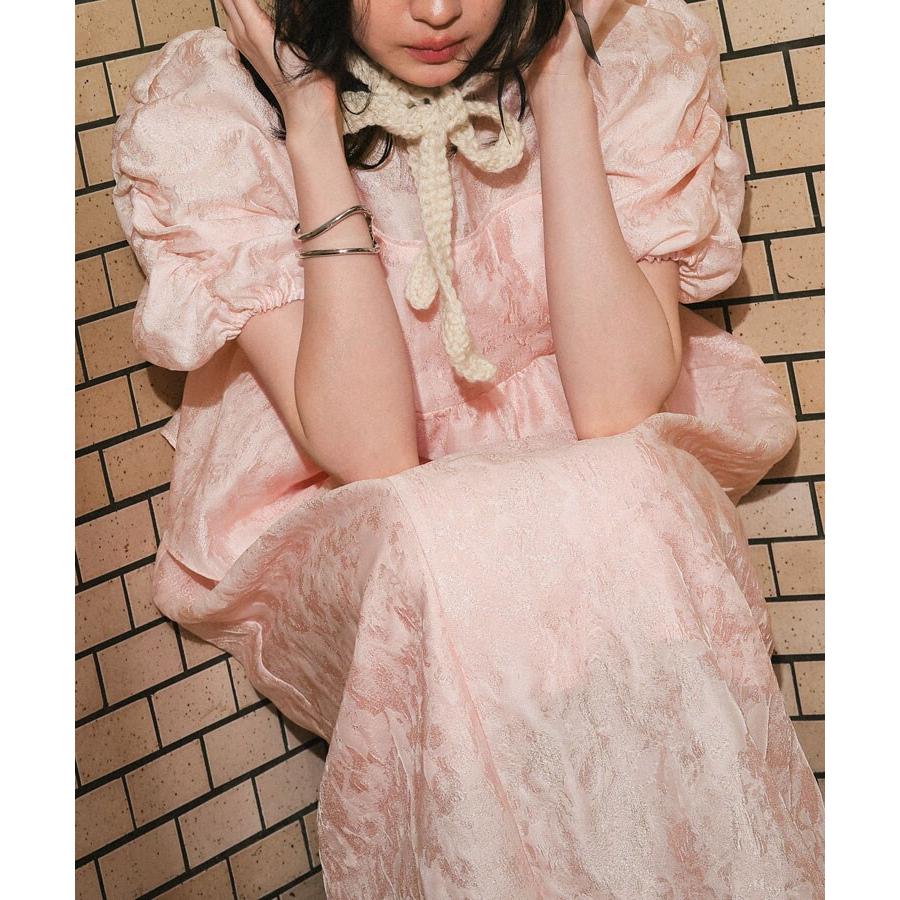 ANDRESD 【ANDRESD】bubble sleeve jacquard dress : マルイ(丸井