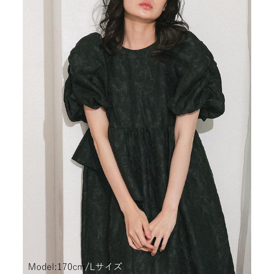 ANDRESD 【ANDRESD】bubble sleeve jacquard dress : マルイ(丸井
