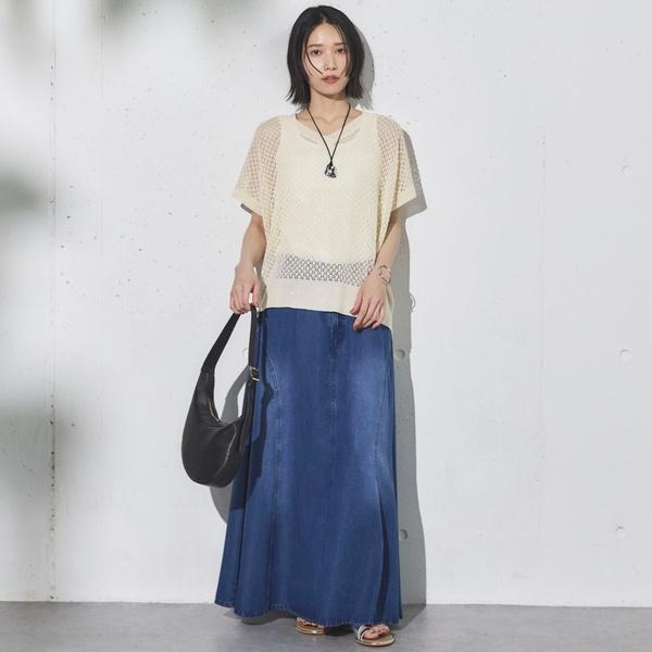 DOUX ARCHIVES（ドゥアルシーヴ） ソフトデニムフレアスカート