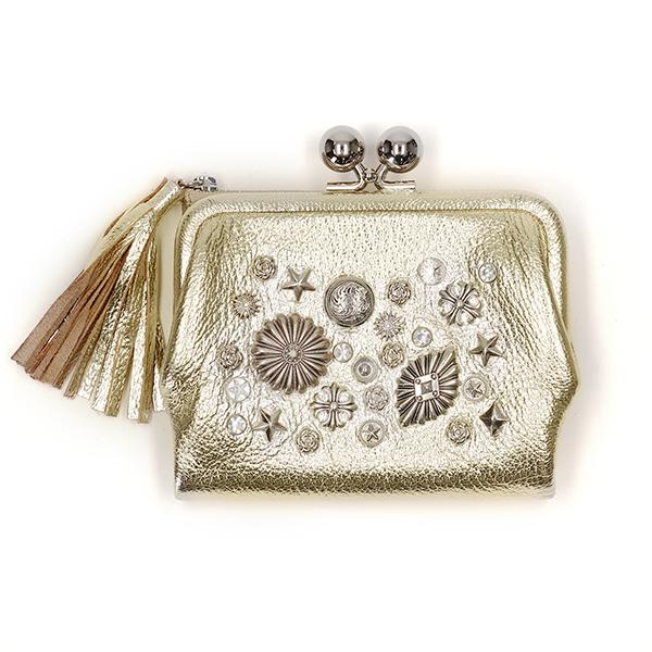 ペルケ perche / マルチスタッズがま口二つ折りウォレット : マルイ