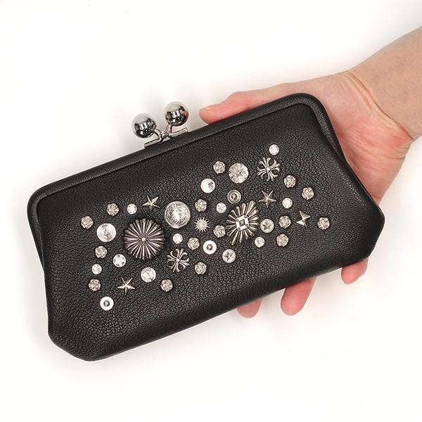 ペルケ perche / マルチスタッズがま口ロングウォレット : マルイ(丸井