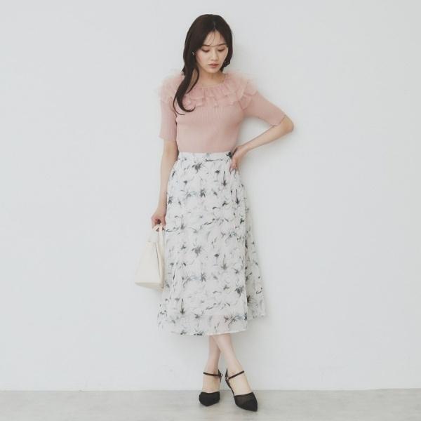 専用ページ① index シアーフラワーフレアスカート【洗濯機洗い可】 : マルイ