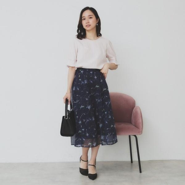 スカート oioi index シアーフラワーフレアスカート【洗濯機洗い可】 : マルイ