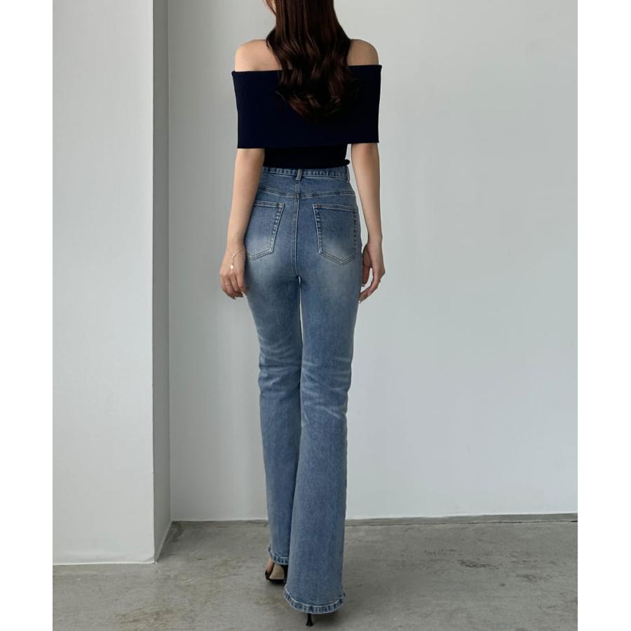 Louere ストレッチフレアデニムパンツ : マルイ(丸井)Yahoo!店
