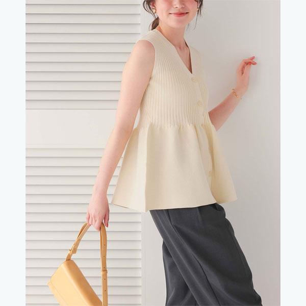 titivate 前後2wayノースリーブペプラムニットトップス : マルイ
