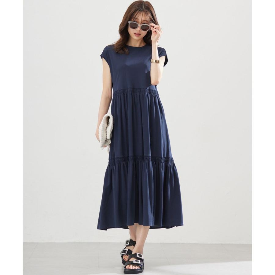 ROPÉ 【吸水速乾】【UVカット】トルードライ天竺プリーツワンピース ROPÉ(ロペ) / 【吸水速乾】【UVカット】トルードライ天竺