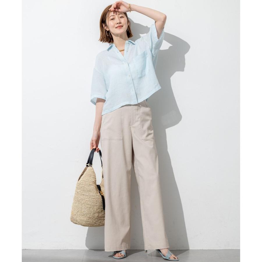 23区 【Oggi7月号掲載/洗える】LIBECOリネン クロップド