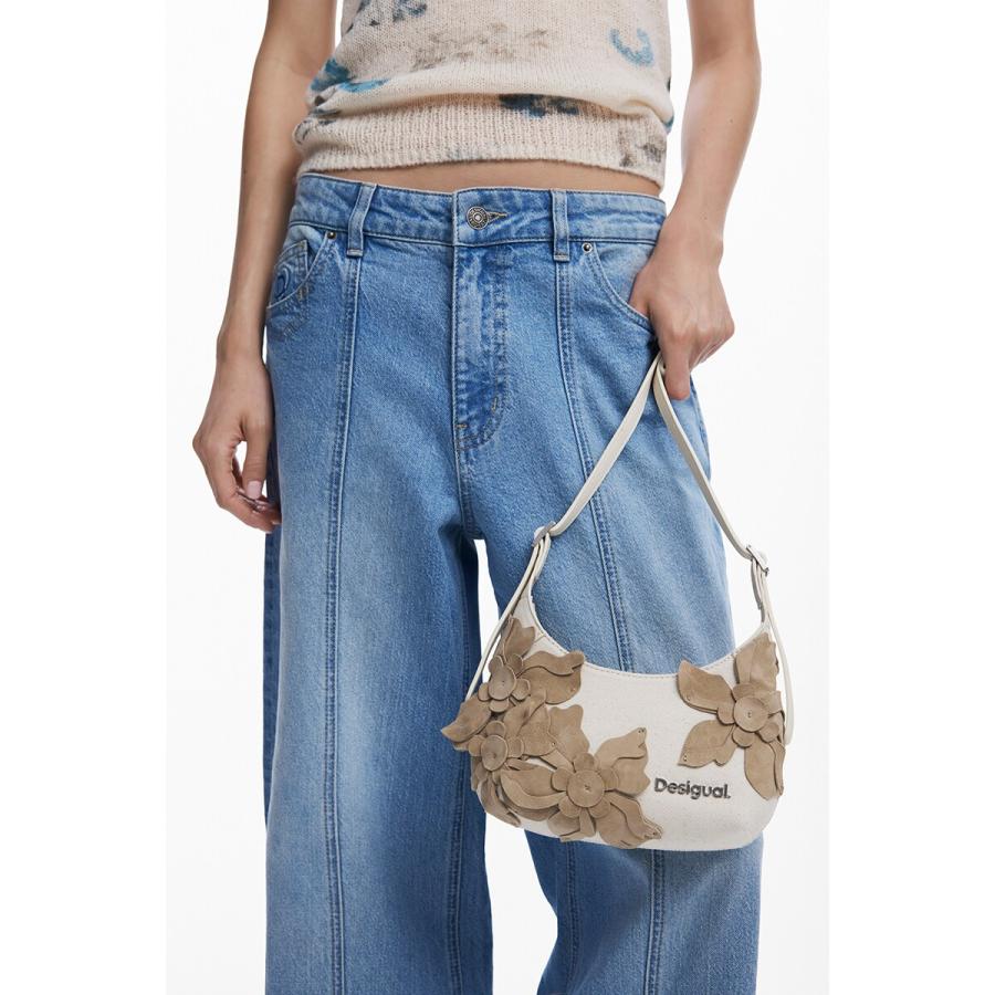 Desigual（デシグアル） リアルレザーフラワーミニバッグ 2WAY