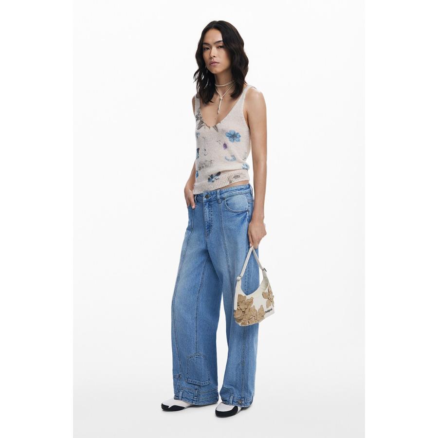 Desigual（デシグアル） リアルレザーフラワーミニバッグ 2WAY