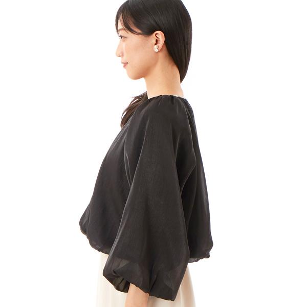 PREFERIR（プレフェリール） ラメ楊柳バルーンスリーブボレロ