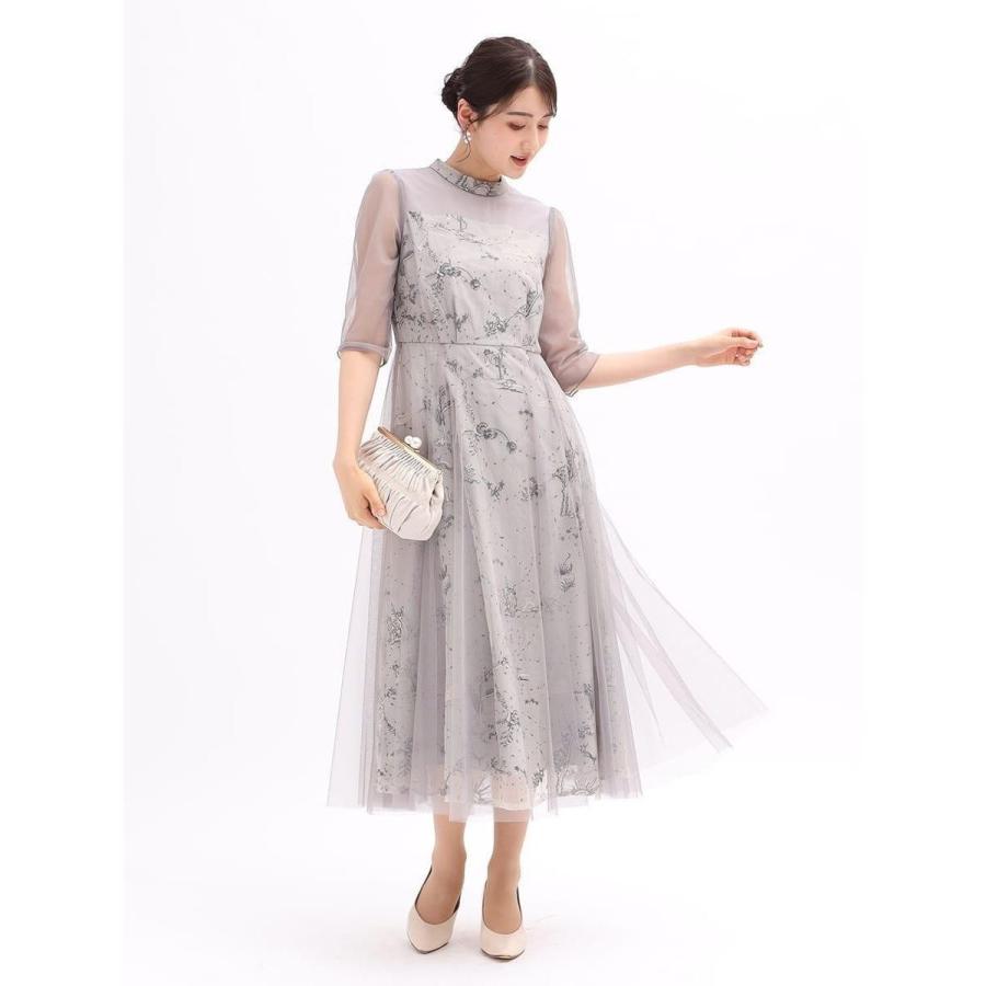 Rire Fete チュールスパンコールレイヤーワンピース Rire fete（リルフェテ） スパンコール刺繍チュールレイヤーワンピース