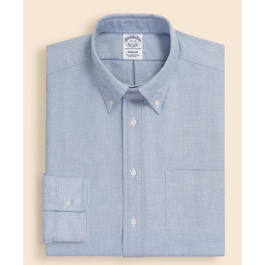 スーピマコットン　オックスフォード　ドレスシャツ　Regular Fit　Made in USAの画像