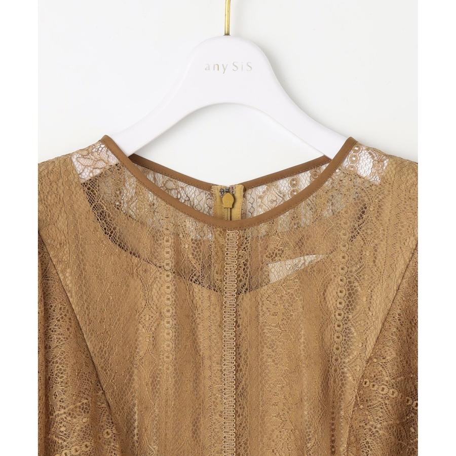 ANY SIS 【洗える】ストライプレーシー ドレス : マルイ(丸井)Yahoo!店