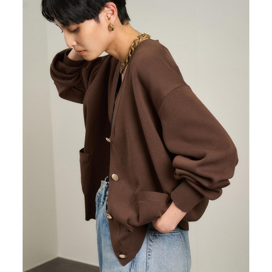 WEB限定】メタルボタンスウェットライクラインカーディガン 2［新色