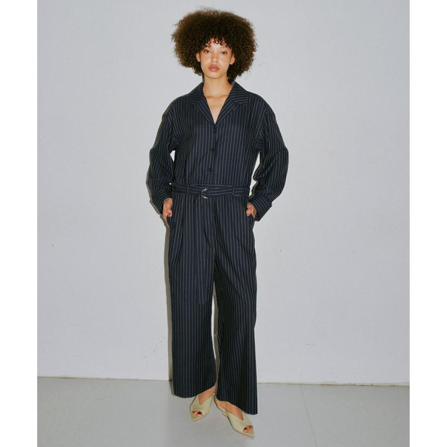 ADAM ET ROPE'（アダムエロペ） ストライプオープンカラージャンプ