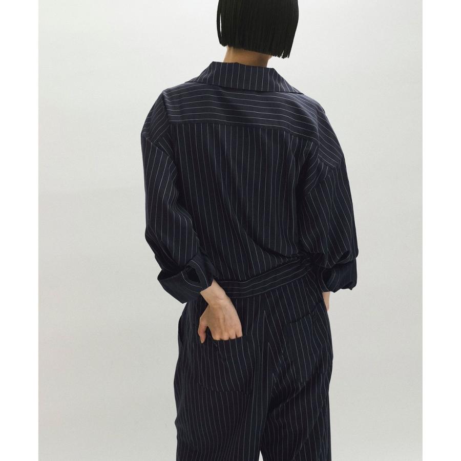 ADAM ET ROPE'（アダムエロペ） ストライプオープンカラージャンプ