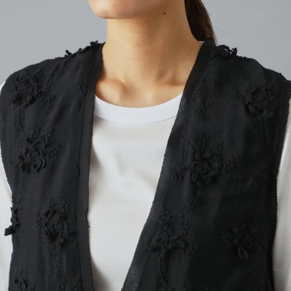 クリンクルクリンクルクリンクル コットンベスト黒 クリンクルクリンクルクリンクル コットンベスト黒