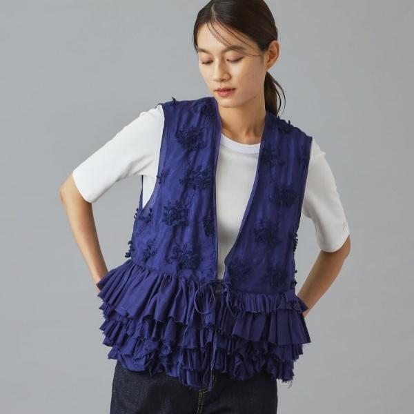 crinkle crinkle crinkle コットンベスト crinkle ベスト ジレ 「crinkle crinkle（クリンクルクリンクル