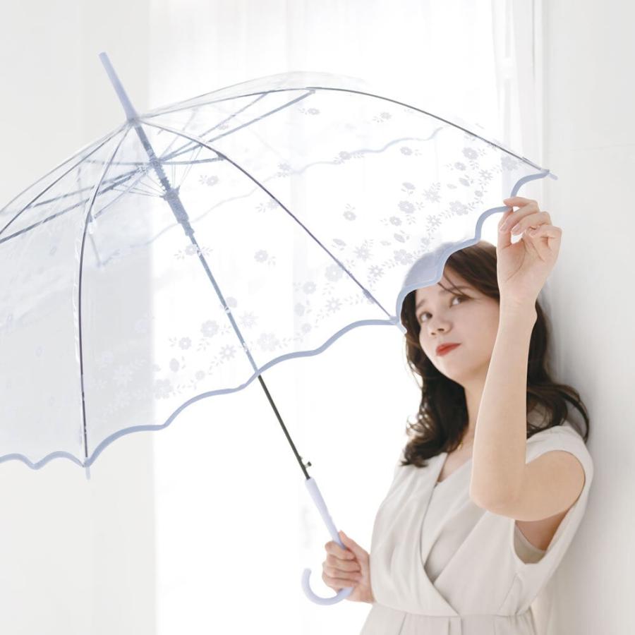 レースフラワービニール傘】ビニール傘 雨傘 長傘 レディース かわいい
