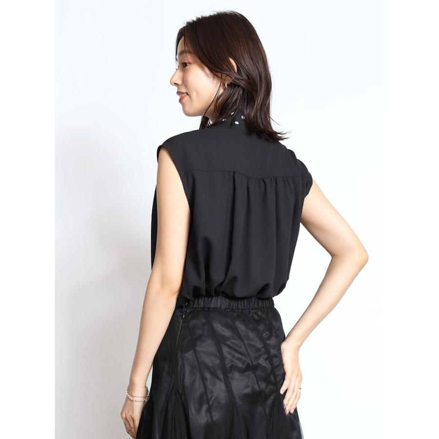 【Mサイズ】FENNEL フェンネル パールボタン ボウタイブラウス ブラック FENNEL（フェンネル） ドットボウタイブラウス : マルイ(丸井)Yahoo!店