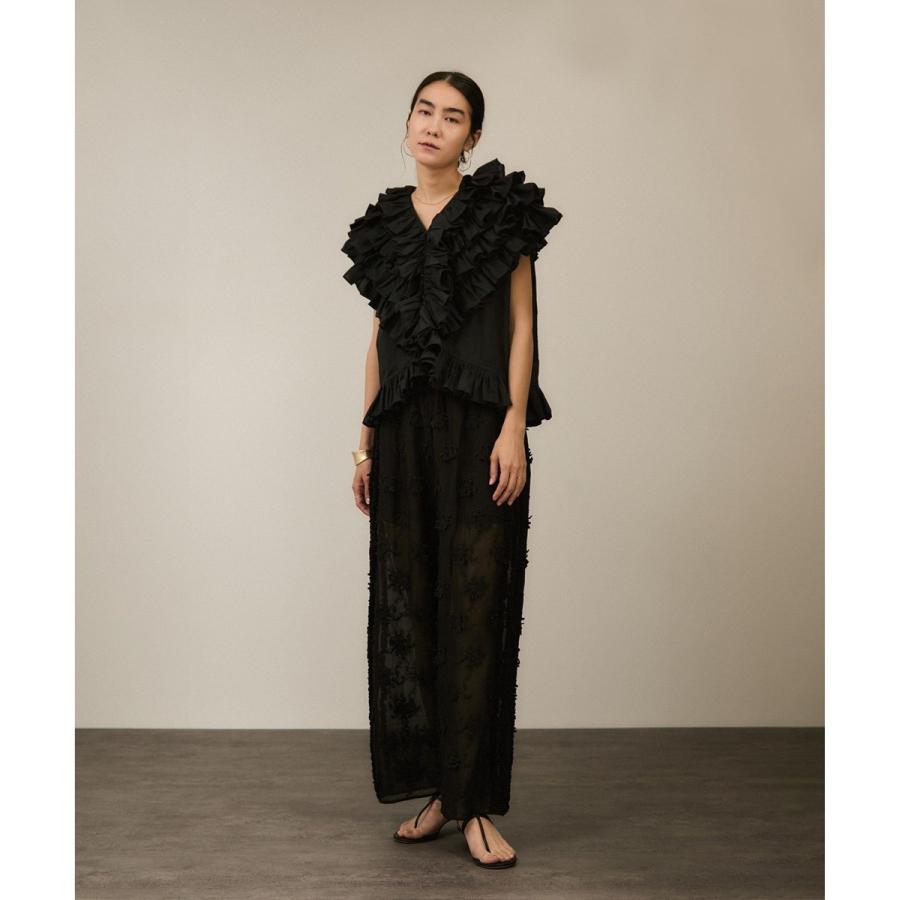 crinkle crinkle crinkle】別注フリルポンチョノースリーブブラウス