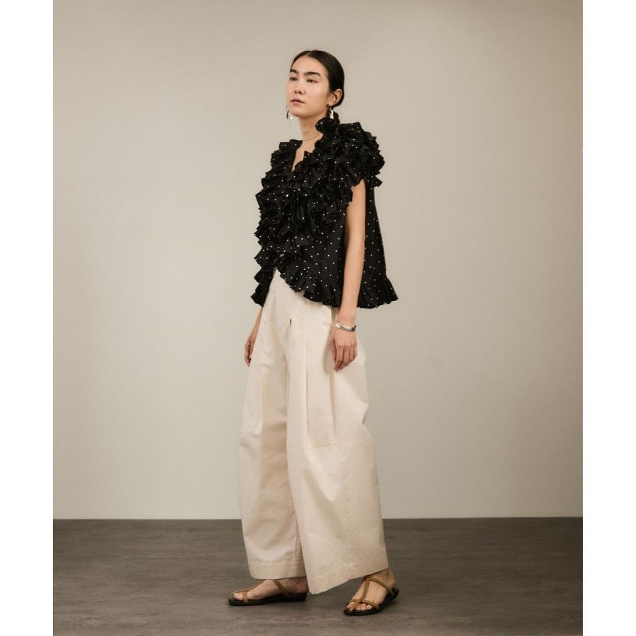 crinkle crinkle crinkle】別注フリルポンチョノースリーブブラウス