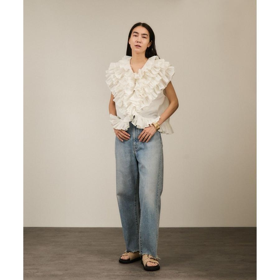 crinkle crinkle crinkle】別注フリルポンチョノースリーブブラウス