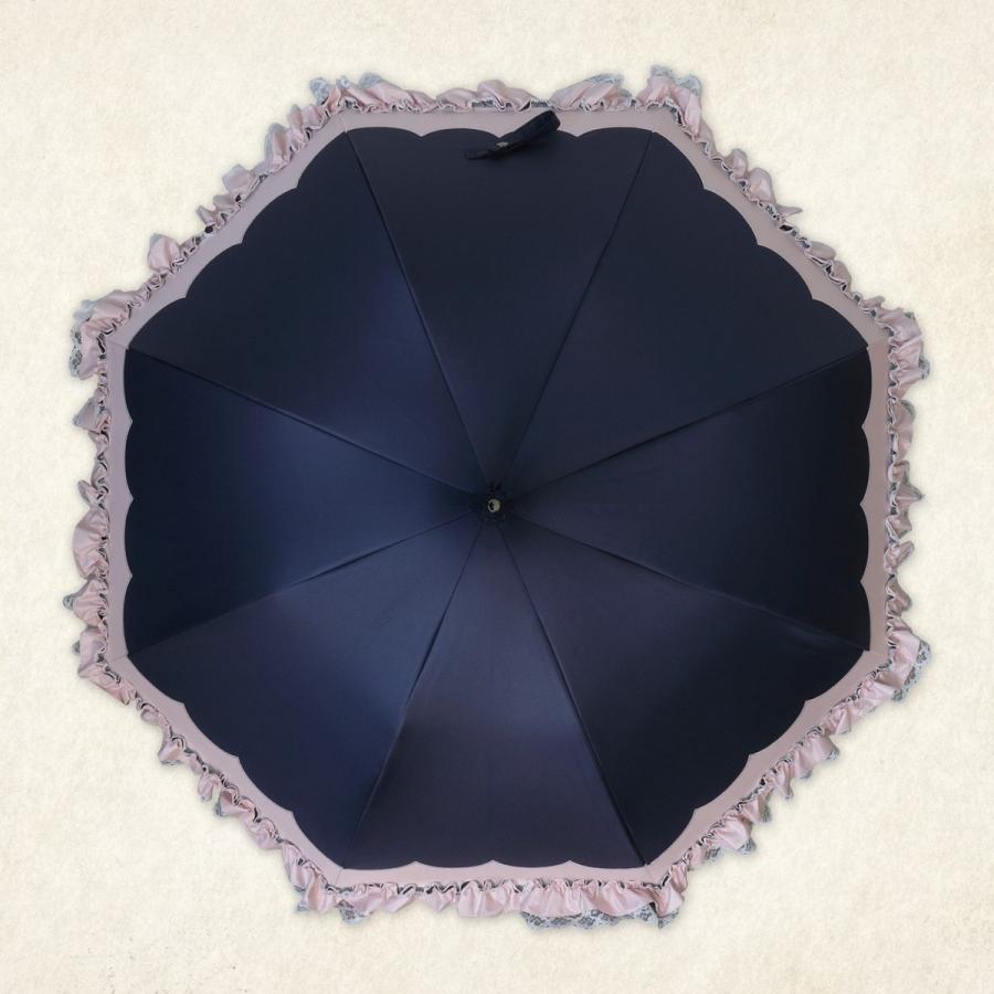 1級遮光 傘 パゴダ傘 晴雨兼用 UVカット ショート フリル - 一掬の涙 |  | 14