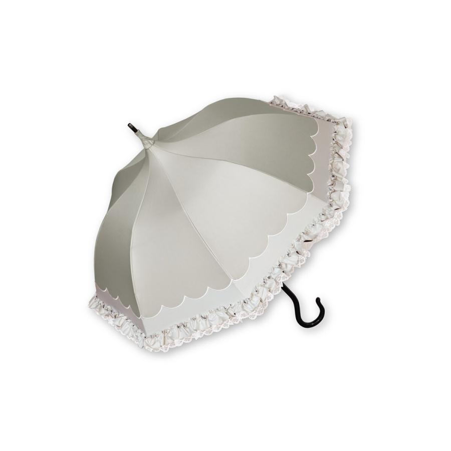 1級遮光 傘 パゴダ傘 晴雨兼用 UVカット ショート フリル - 一掬の涙 |  | 02