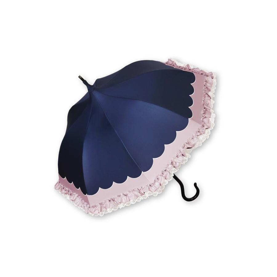 1級遮光 傘 パゴダ傘 晴雨兼用 UVカット ショート フリル - 一掬の涙 |  | 05
