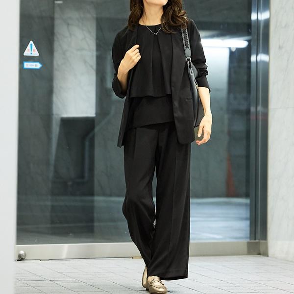 【２点セットアップ/エニデイカセット・サマー】ジョーゼット ジャケット＆パンツセ | abahouse mavie | 12