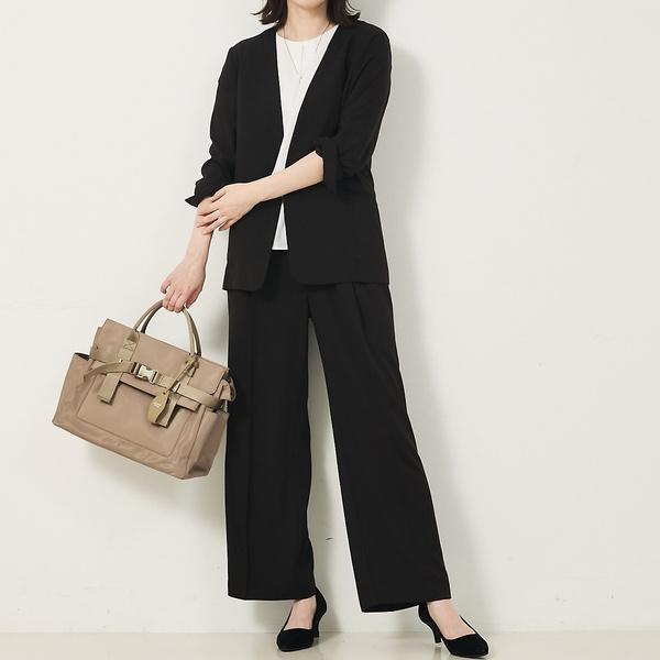 【２点セットアップ/エニデイカセット・サマー】ジョーゼット ジャケット＆パンツセ | abahouse mavie | 01