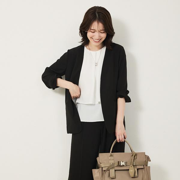 【２点セットアップ/エニデイカセット・サマー】ジョーゼット ジャケット＆パンツセ | abahouse mavie | 07