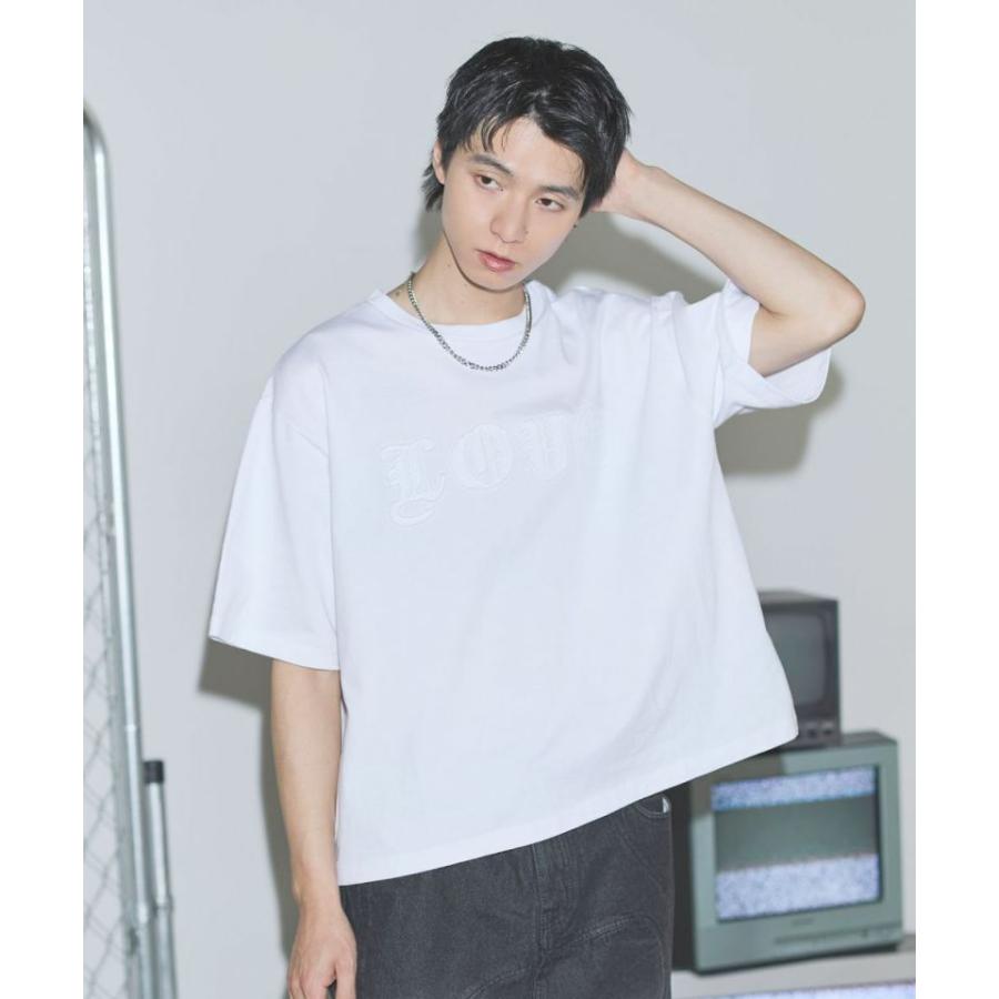 ヴィンテージライクパッチスローガンTシャツ |  | 13