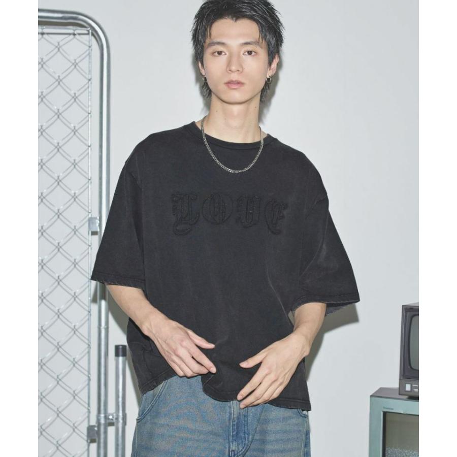 ヴィンテージライクパッチスローガンTシャツ |  | 16