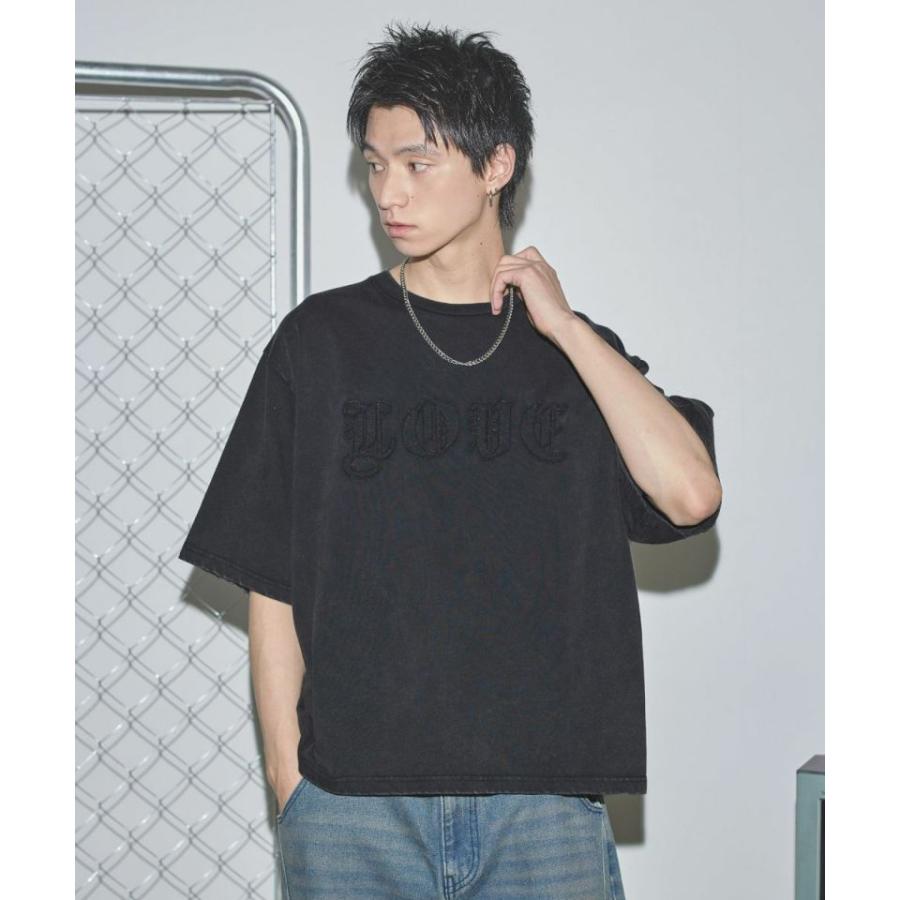 ヴィンテージライクパッチスローガンTシャツ |  | 17