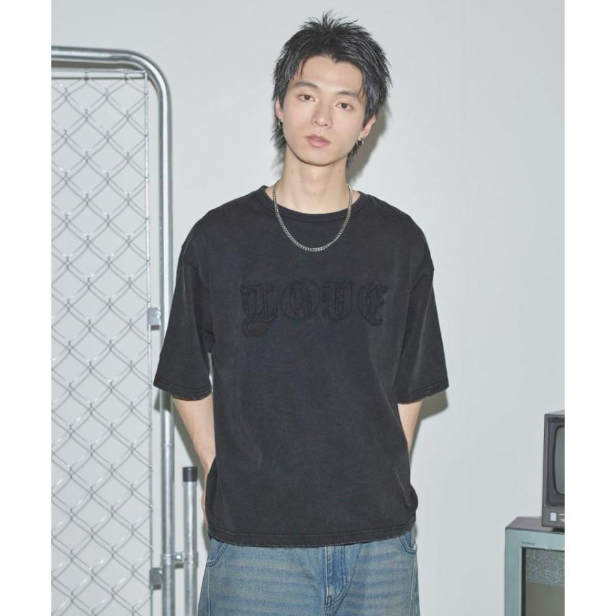 ヴィンテージライクパッチスローガンTシャツ |  | 18