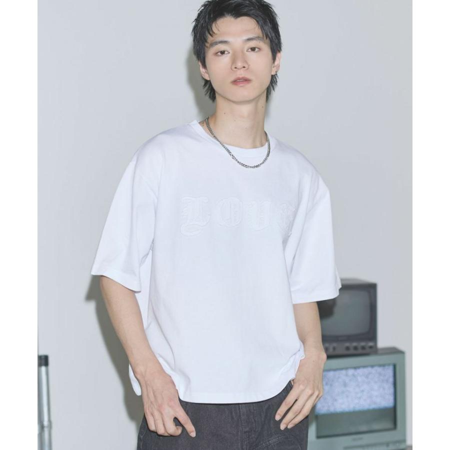 ヴィンテージライクパッチスローガンTシャツ |  | 02