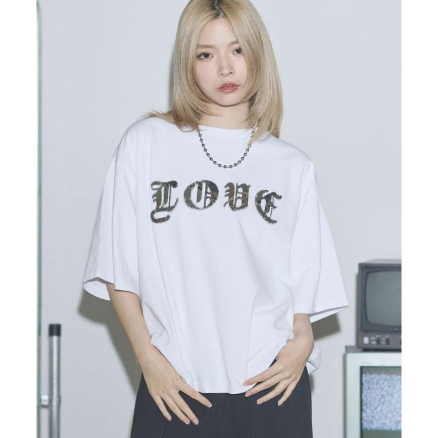 ヴィンテージライクパッチスローガンTシャツ |  | 04