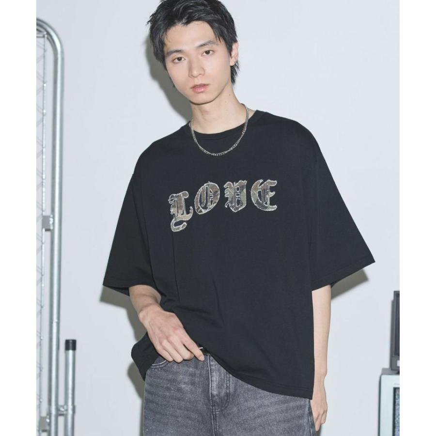 ヴィンテージライクパッチスローガンTシャツ |  | 05